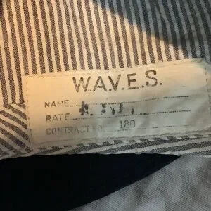 Vintage 1940s WAVES US Navy Summer Seersucker Stripe & Garrison Cap Hat Vintage | Accessories | Vintage 94s Waves Us Navy Summer  main image 2